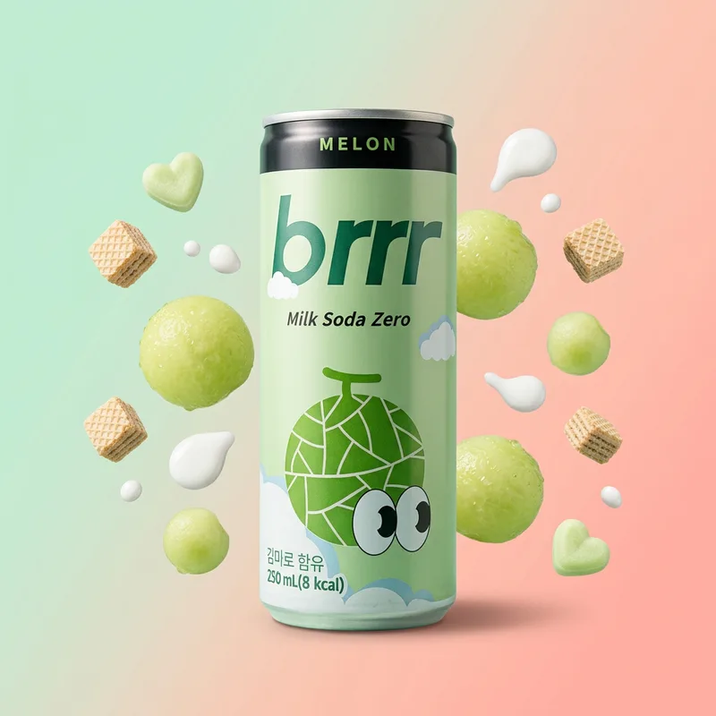 Brrr Milk Soda Zero Melon - 250ml