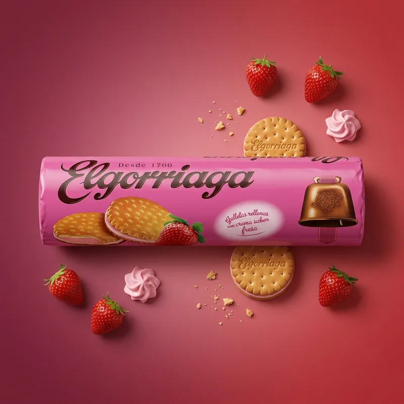 Elgorriaga Biscoitos Recheados Morango
