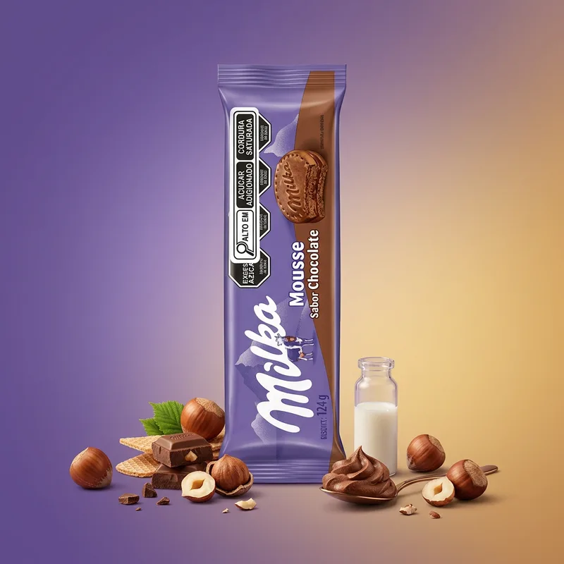 Milka Mousse Sabor Chocolate - 124g